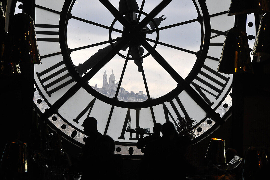 Blick aus Musée d'Orsay bis Sacre Coeur, Paris, Frankreich