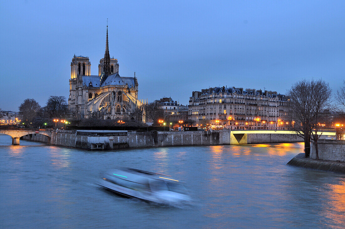 Ile de la Cite with Notre Dame, Paris, France