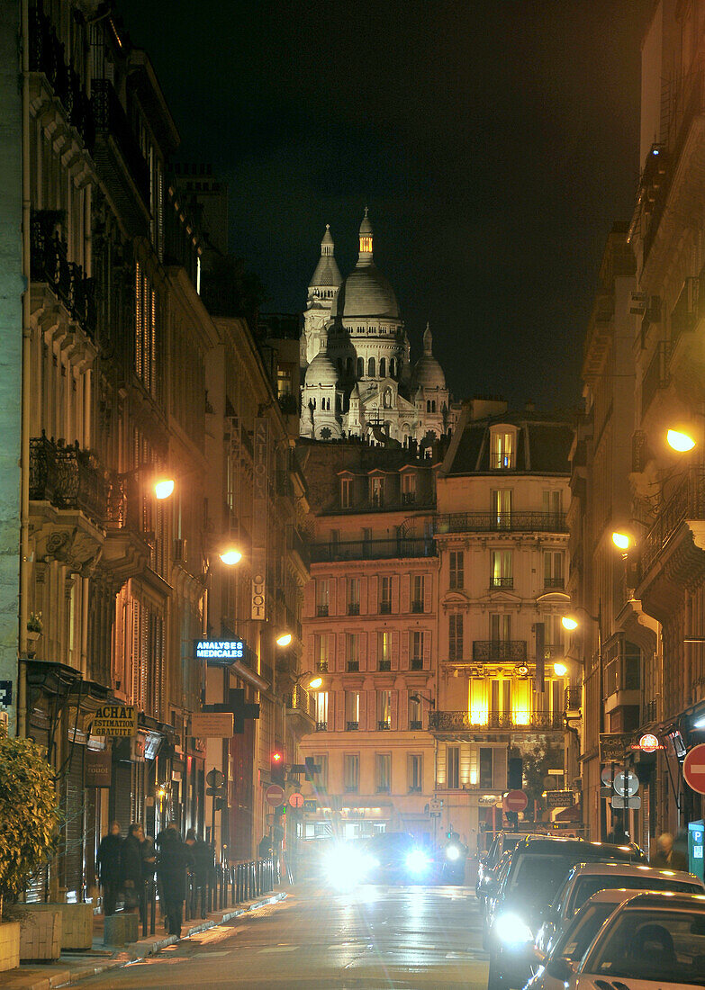 Unterhalb der Sacre Coeur, Montmatre, Paris, Frankreich