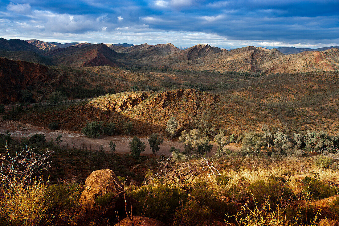 View over the mountains of the Flinders Ranges, Flinders Ranges, South Australia