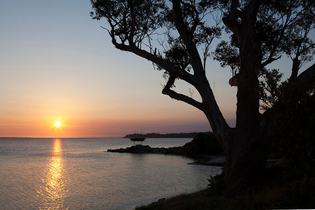 Sonnenuntergang am Lake King, Metung, Victoria, Australien