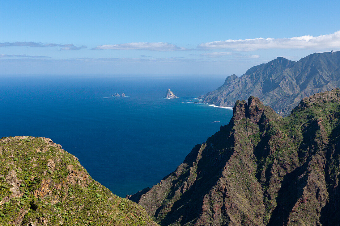 Cliff Coast at northern Anaga Mountains, Tenerife, Canary Islands, Spain