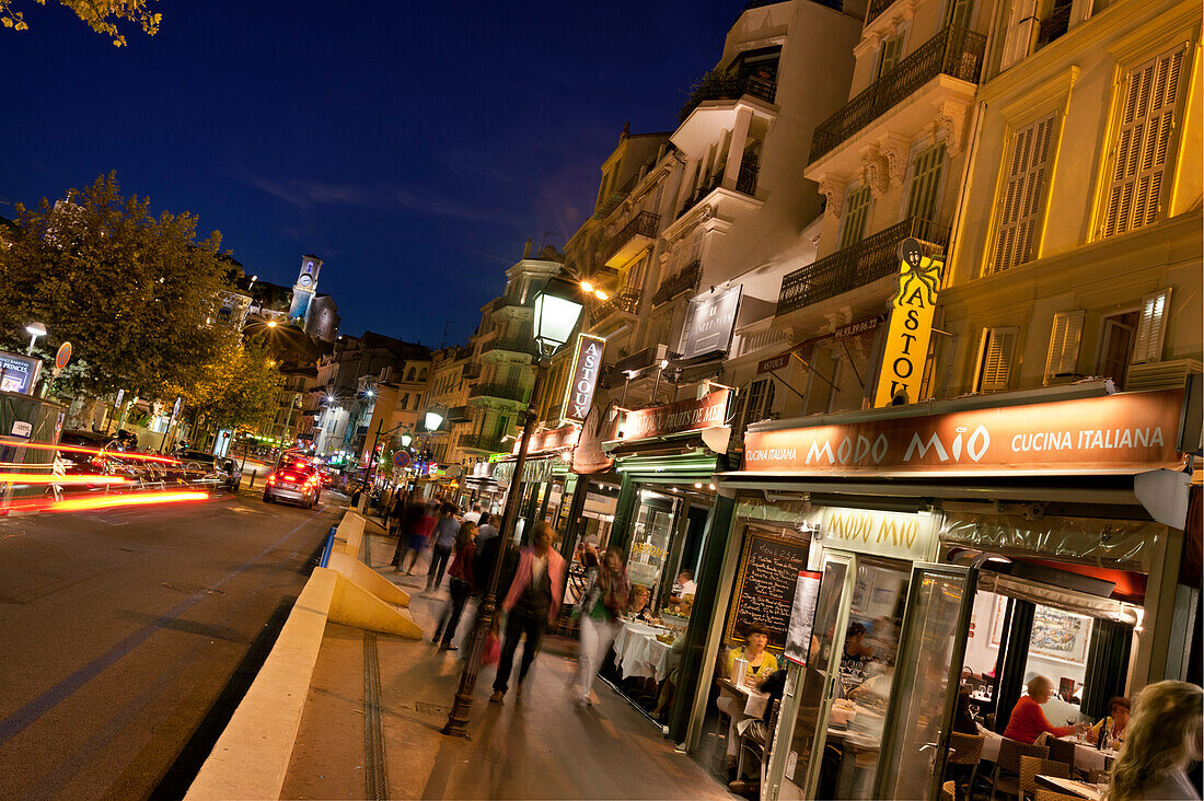 Meeresfrüchte Restaurant, Rue Felix Faure, Cannes, Provence, Frankreich