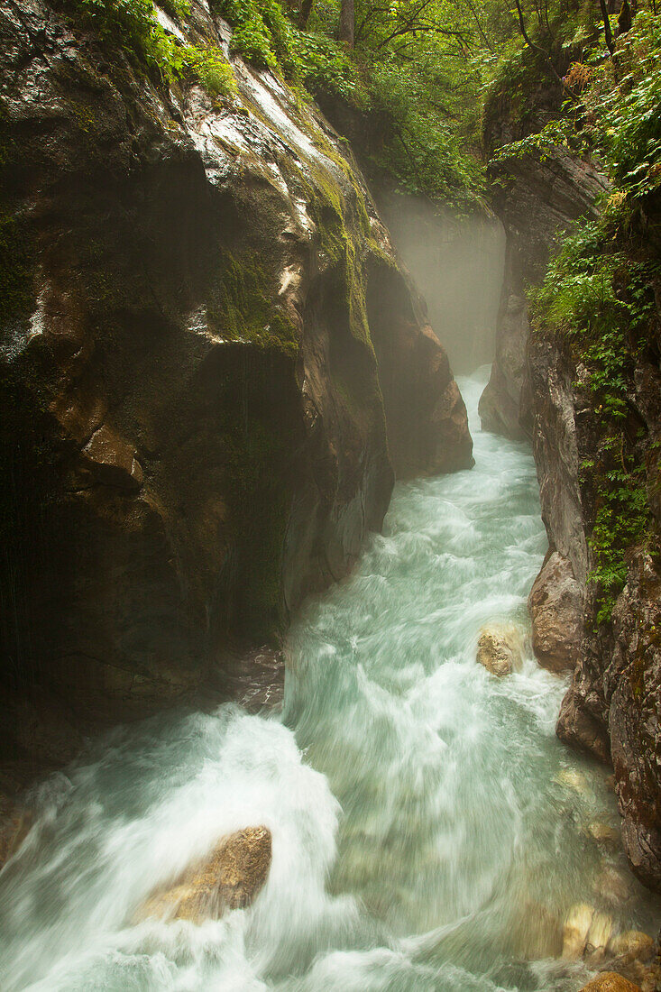 Wimbachklamm, bei Ramsau, Berchtesgadener Land, Nationalpark Berchtesgaden, Oberbayern, Bayern, Deutschland