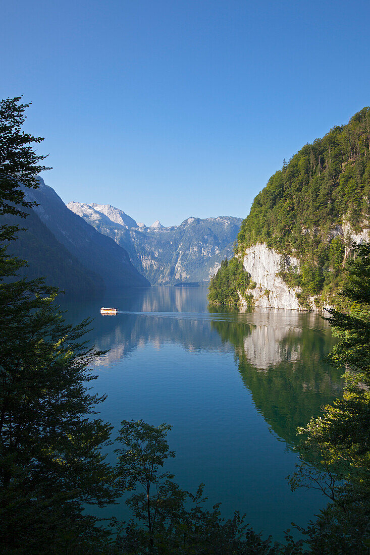 Malerwinkel, Königssee, Berchtesgadener Land, Nationalpark Berchtesgaden, Oberbayern, Bayern, Deutschland