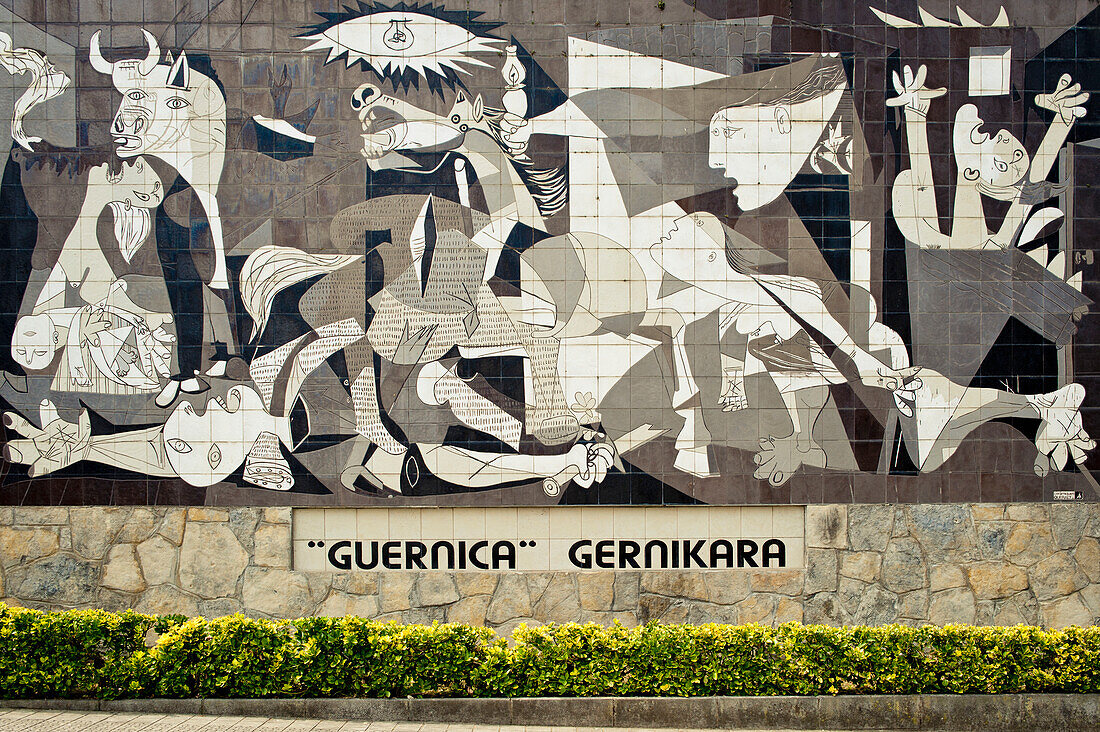 Reproduction Of Picasso's Guernica, Gernika-Lumo, Basque Country, Spain