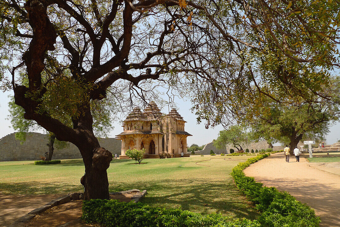The Lotus Mahal Was The Queen's Quarters In Hampi. Islamic Design, Karnataka, India
