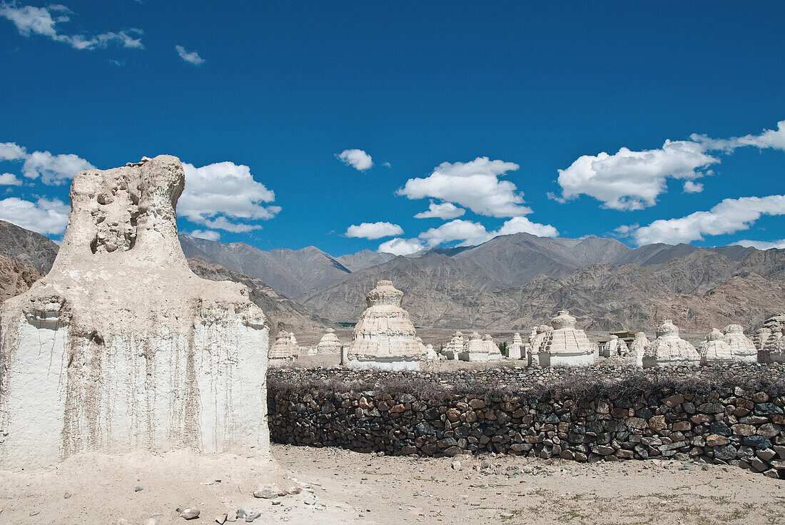 Thousand Stupas Near The Shey Palace In Ladhak, Shey, India