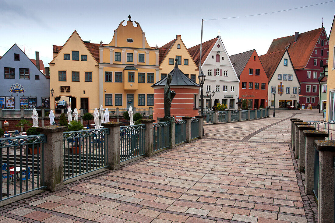 The historic centre of town, Donauwoerth, Donau-Ries, Swabia, Bavaria, Germany