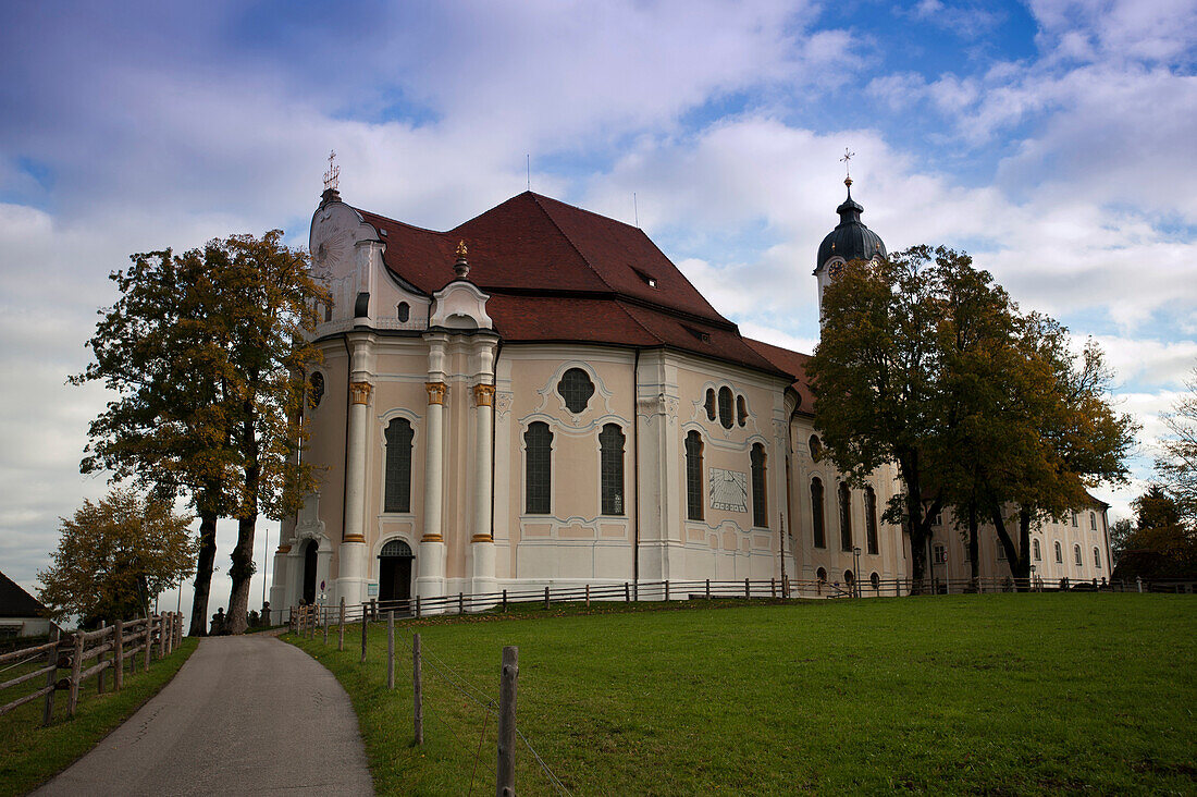 The Wieskirche, Wies, Steingaden, Upper Bavaria, Bavaria, Germany