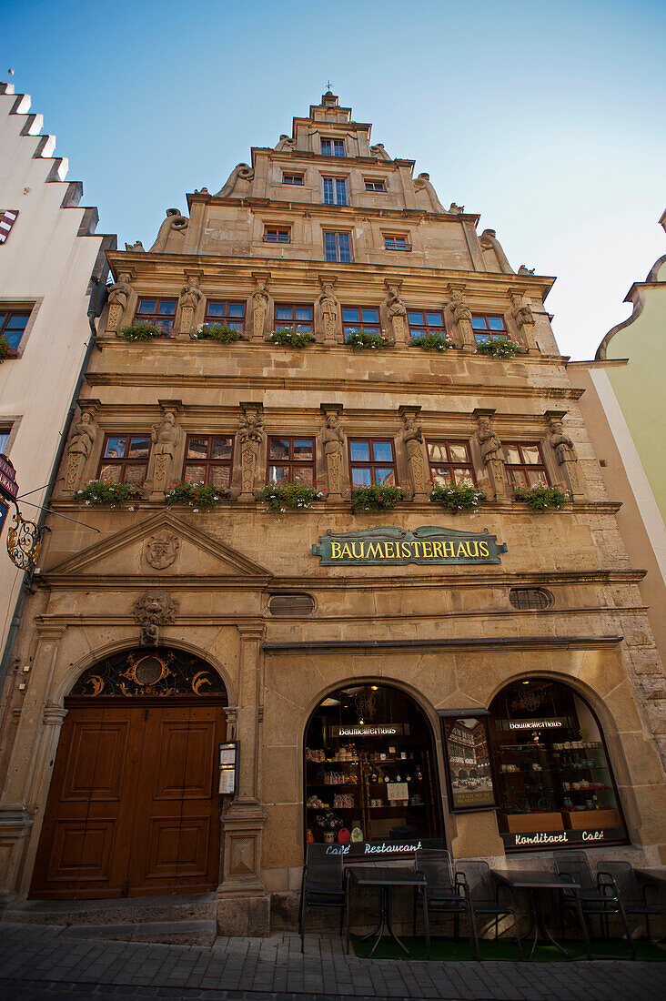 Das Baumeisterhaus in der Altstadt, Rothenburg ob der Tauber, Mittelfranken, Franken, Bayern, Deutschland