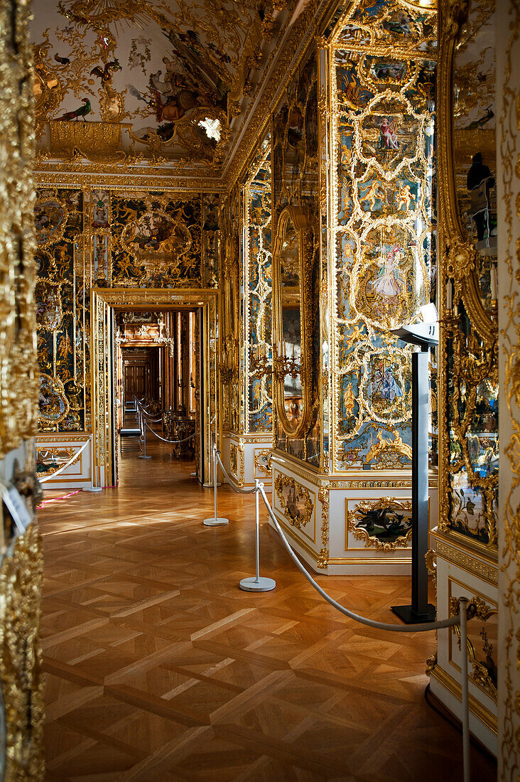 Spiegelkabinett, Würzburger Residenz, Würzburg, Franken, Bayern, Deutschland