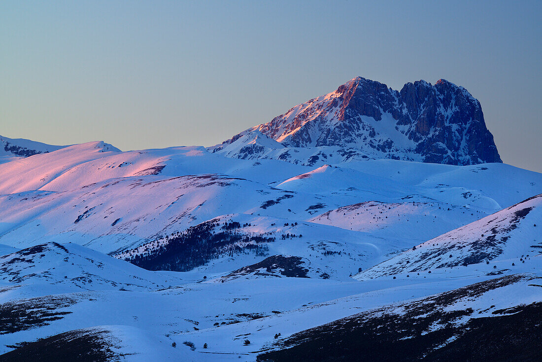 Gran Sasso above Campo Imperatore, Calascio, Abruzzi, Apennines, l' Aquila, Italy