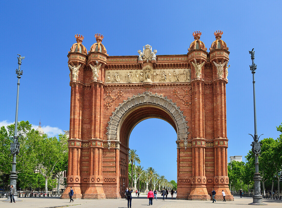 Arc de Triomf, Triumpfbogen, Architekt Josep Vilaseca i Casanovas, Orientalisierende Architektur, Barcelona, Katalonien, Spanien