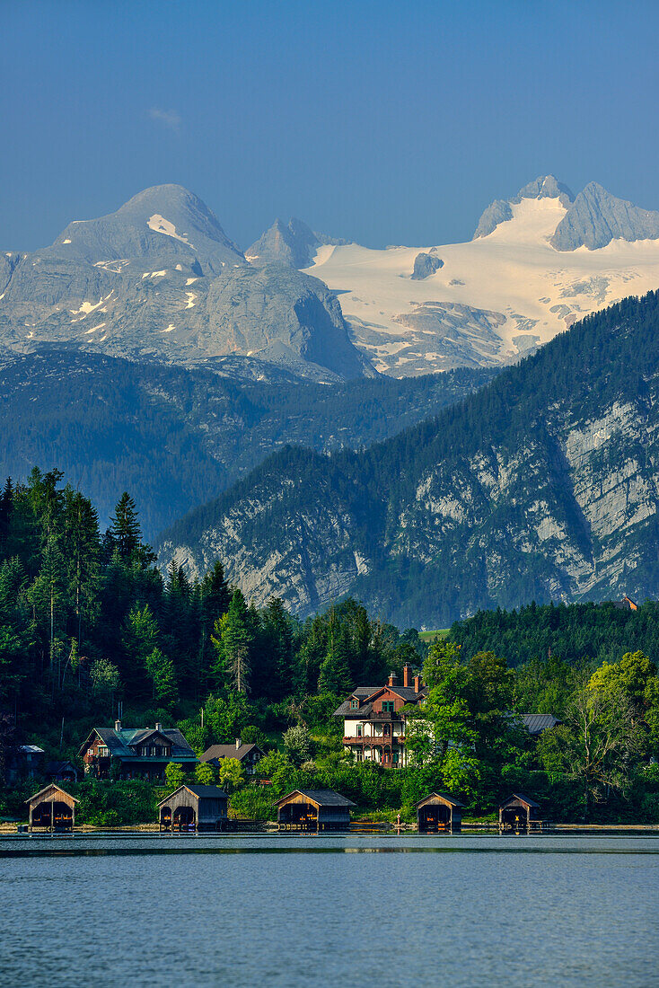 Altausseer See mit Blick auf Dachstein, Altausseer See, Altaussee, Salzkammergut, Steiermark, Österreich