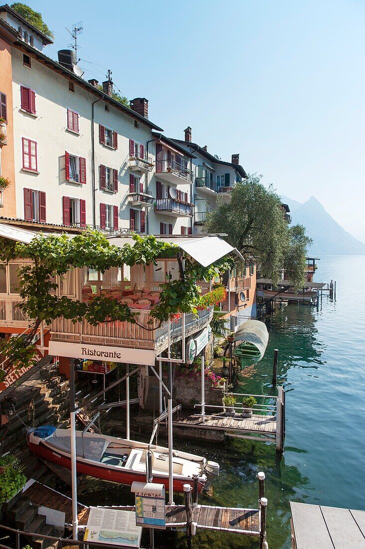 Switzerland  Canton Tessin  Lake of Lugano  Gandria.