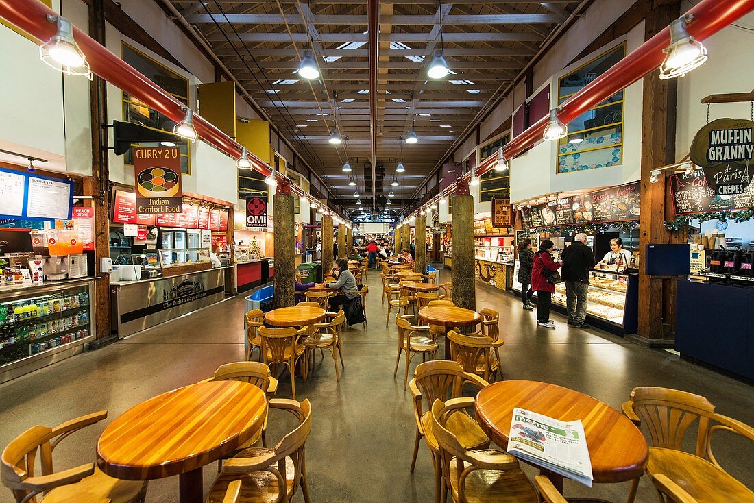 Granville Island Market, interior, Vancouver, BC, Canada