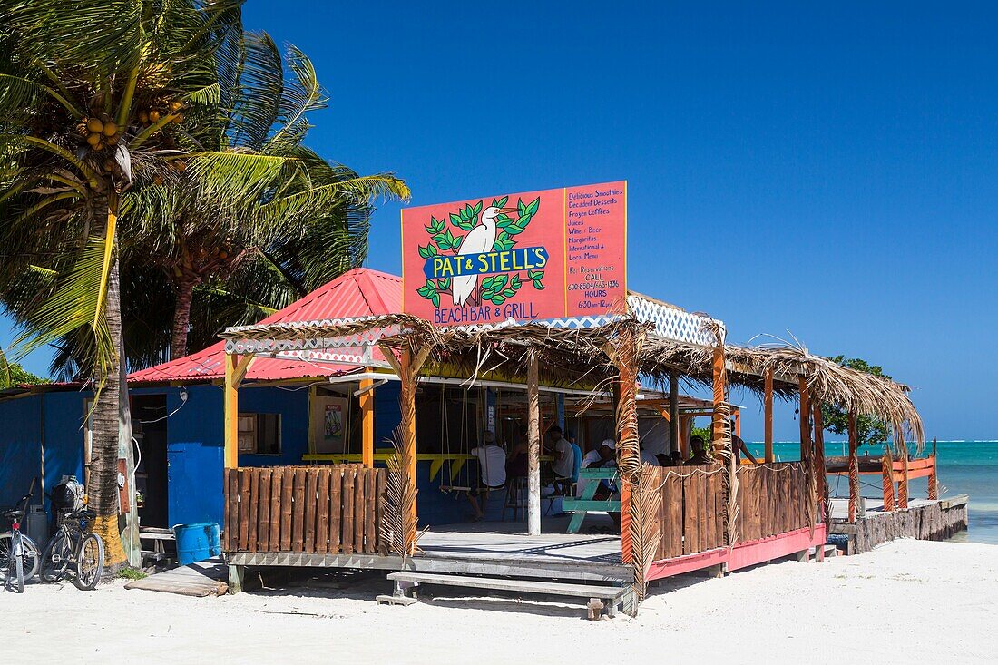 A beachside restaurant on Cay Caulker, Belize