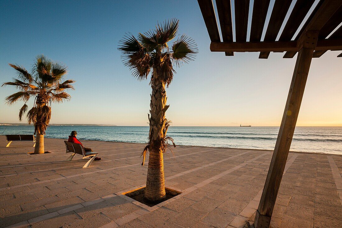 Spaziergang von Molinar, Palma, Mallorca, Balearische Inseln, Spanien, Europa