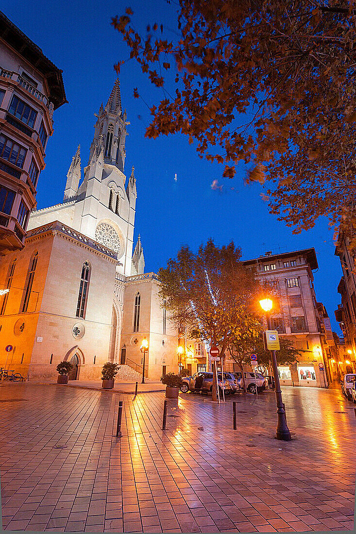 Gothic church of Santa Eulalia, XIV-XIX, Santa Eulalia Square, Mallorca, Balearic Islands, Spain