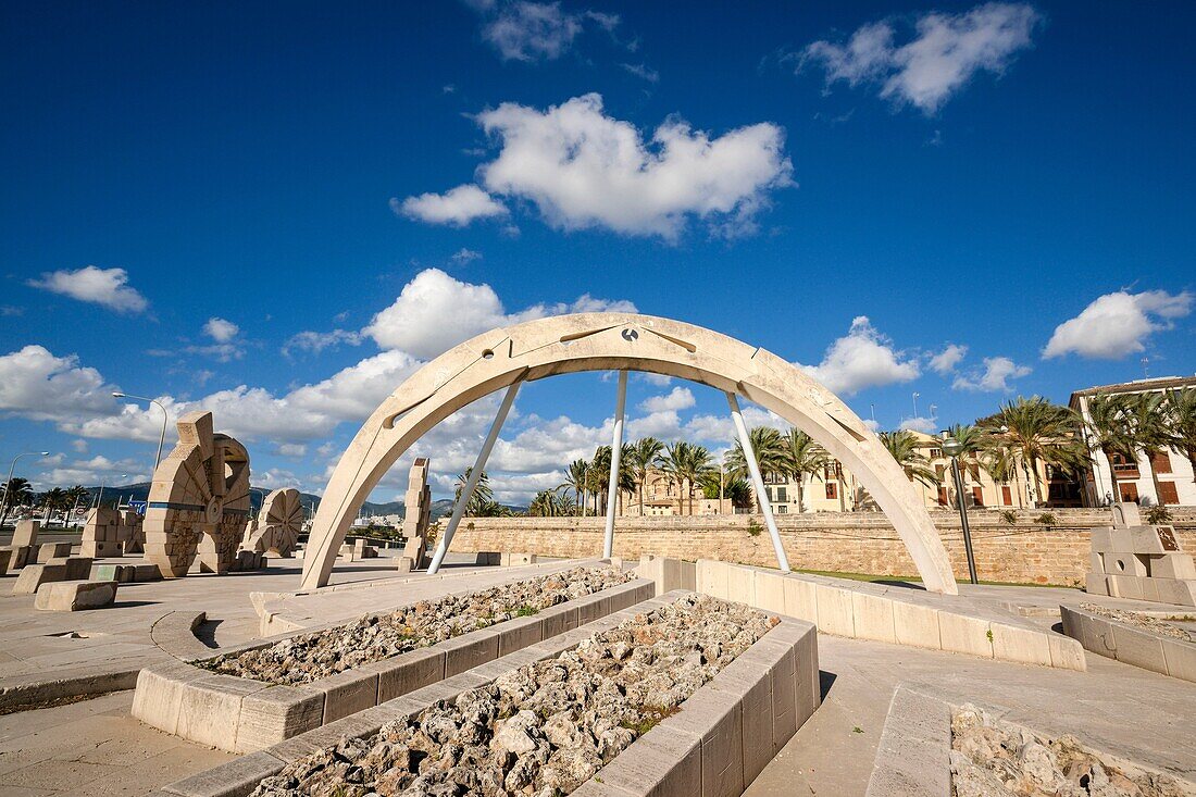 Skulptur von Josep Guinovart, Parc de la Mar, Palma, Mallorca Balearen, Spanien