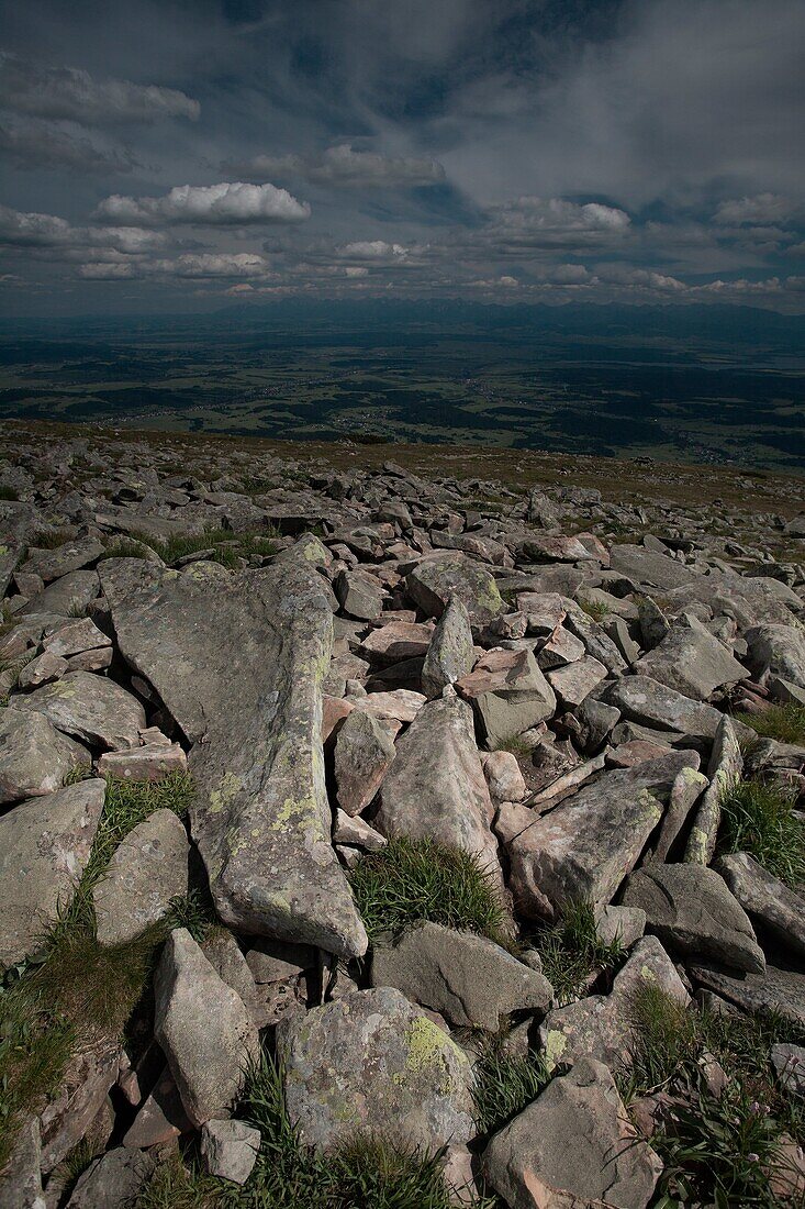 The Tatra Mountains seen from Babia Gora peak  Poland