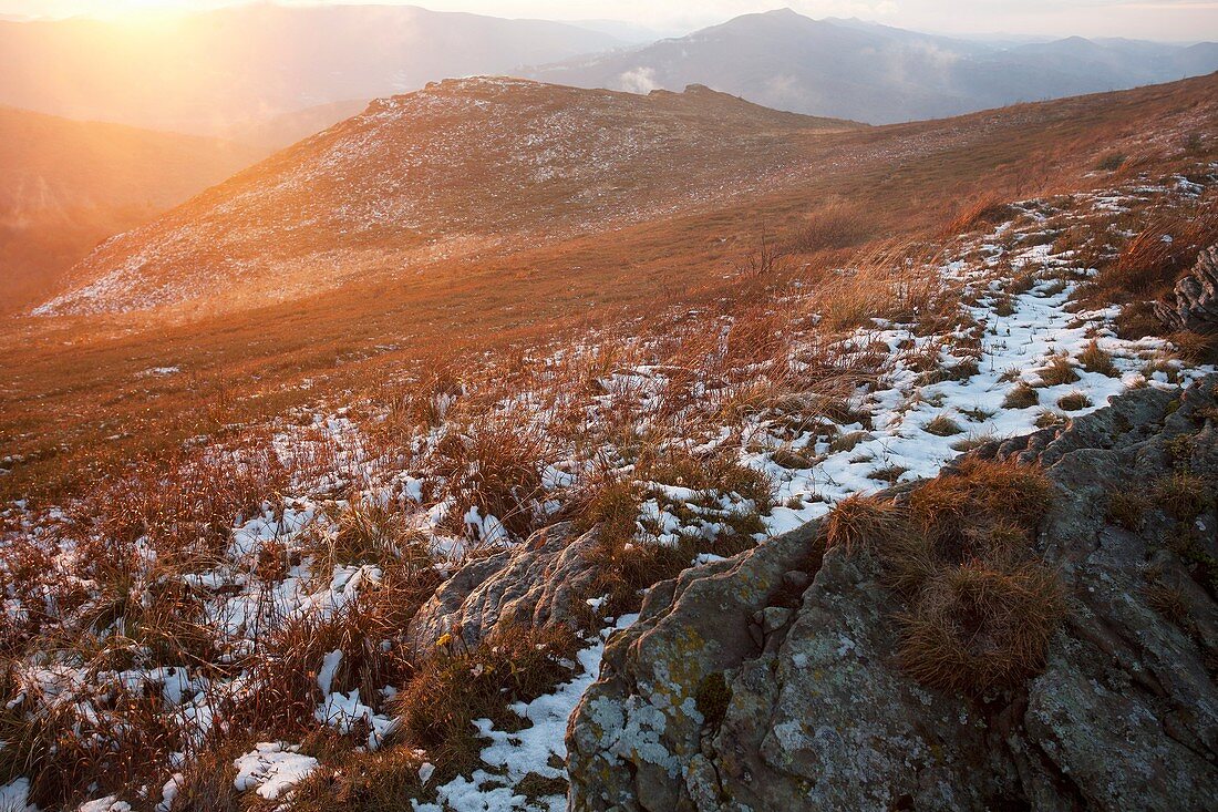 First snow in the Bieszczady Mountains  Poland