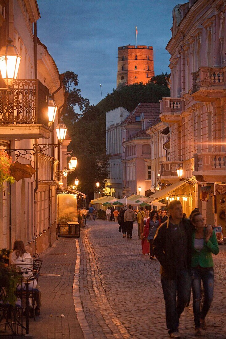 Vilnius  The Old Town  Pilies Street  Castle Street a favorite tourist street