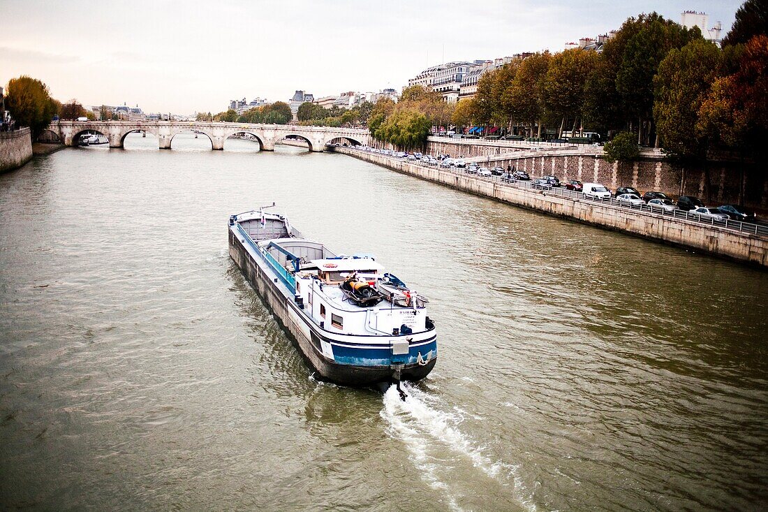 Tour Boat on the Seine River, Paris, France