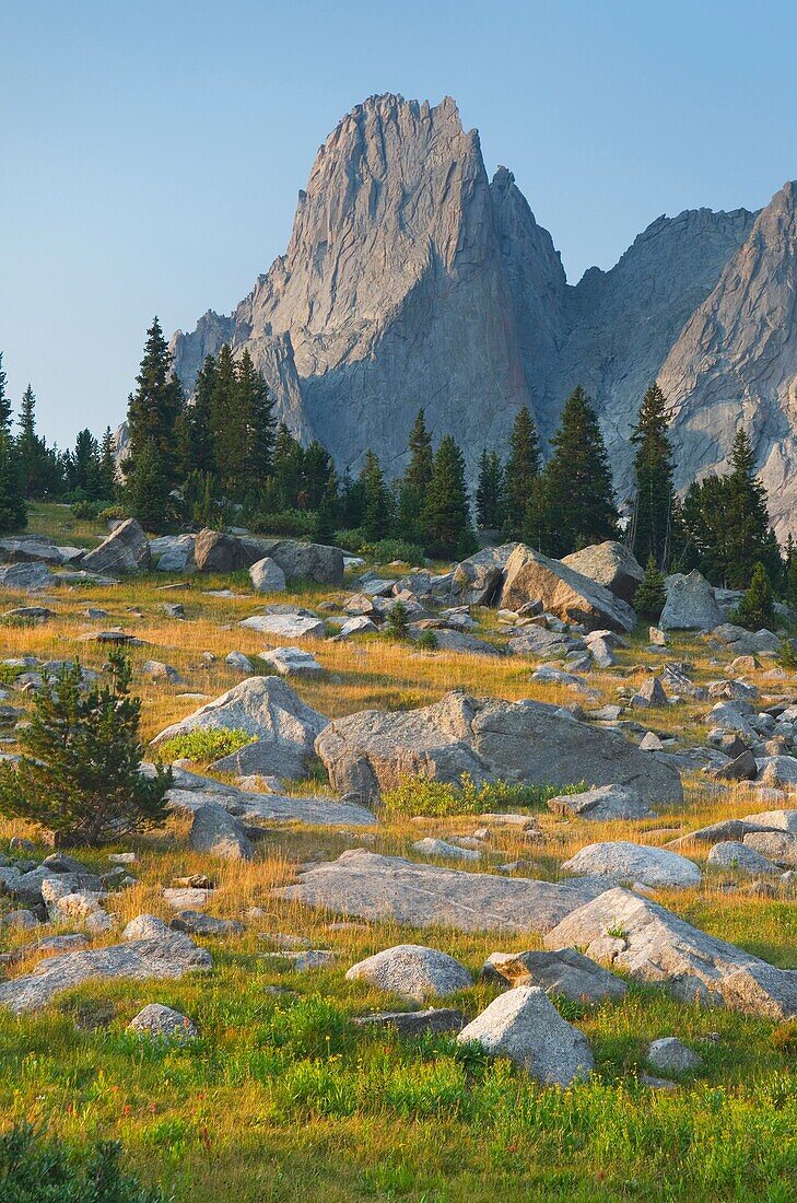 Sunrise on Cirque of the Towers, Popo Agie Wilderness, Wind River Range Wyoming