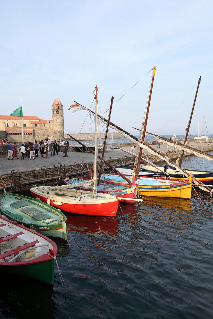 Catalan boats, Collioure, Pyrénées-Orientales, Southern France