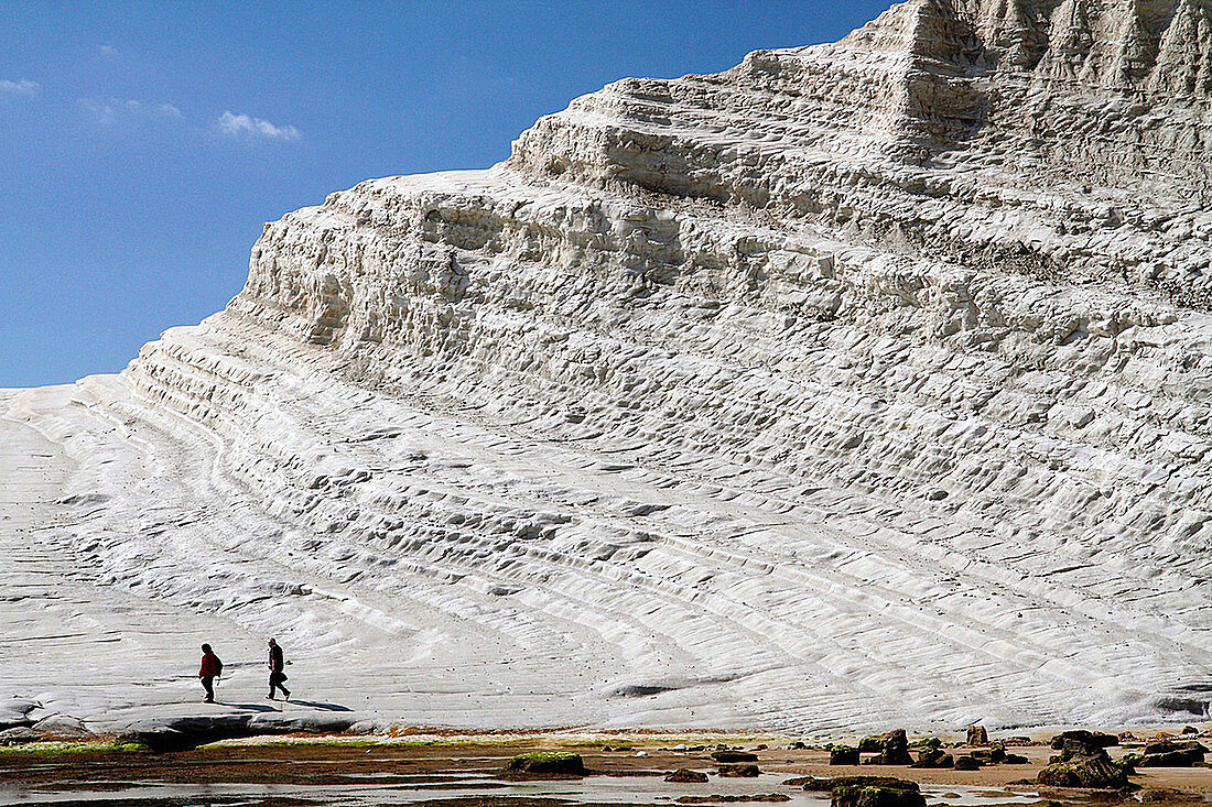 Scala dei Turchi, a rock formation in the cliffs near Realmonte, Porto Empedocle, Sicily