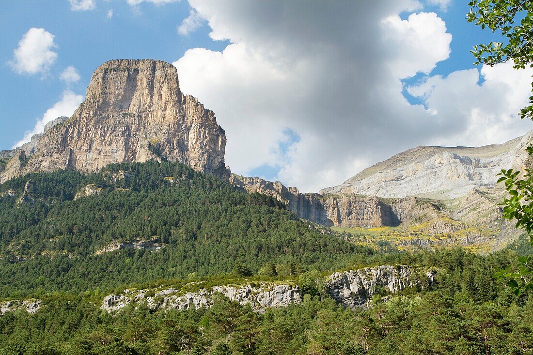 Tozal del Mallo in Ordesa Valley, declarated World Heritage by UNESCO, and belonging to Ordesa y Monte Perdido National Park  Pyrenees  Torla  Huesca province  Aragón  Spain