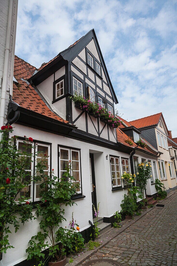 Traditional house in Eckernfoerde, Schleswig-Holstein, Germany, Europe
