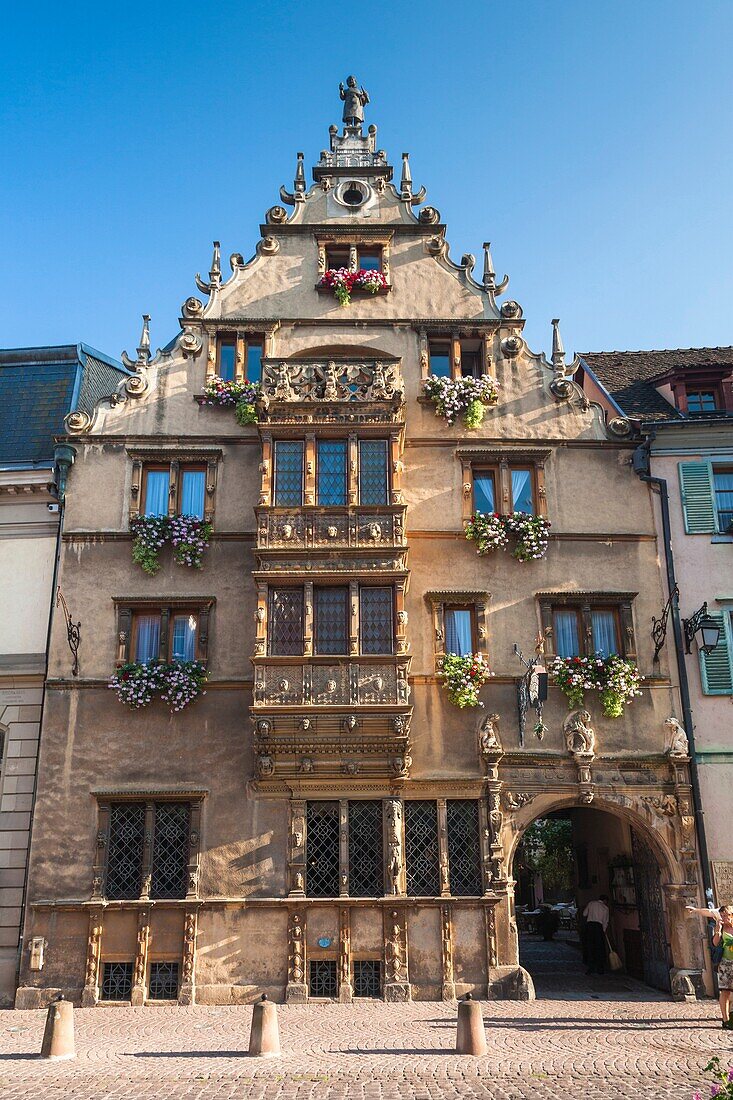 17th century Maison des Têtes in Colmar, Alsace, France, Europe