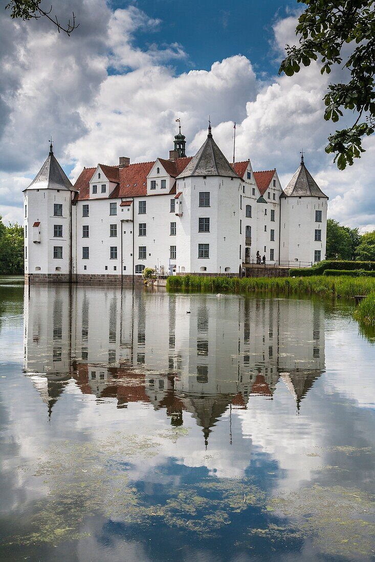 The picturesque Gluecksburg castle in Schleswig-Holstein, Germany, Europe
