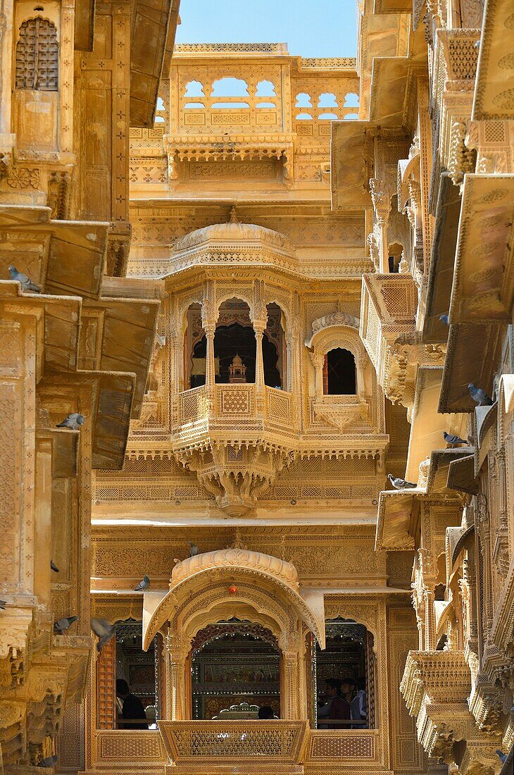 India, Rajasthan, Jaisalmer, Patwa-ki-Haveli (19th C).