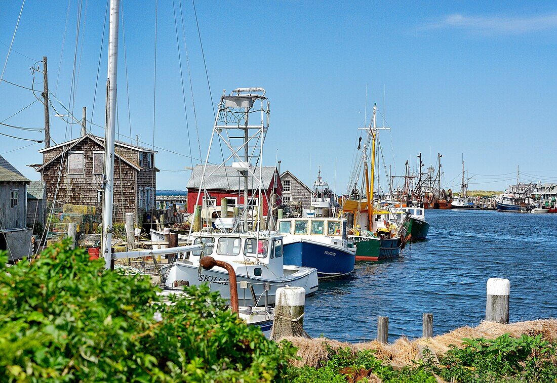 Quaint fishing village of Menemsha, Chilmark, Martha´s Vineyard, Massachusetts