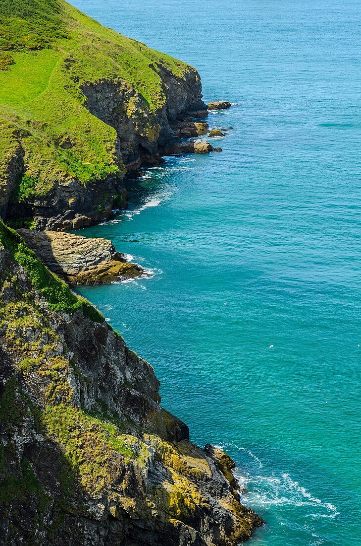 Com Head on the North Cornwall coast near Polzeath, Cornwall, England.