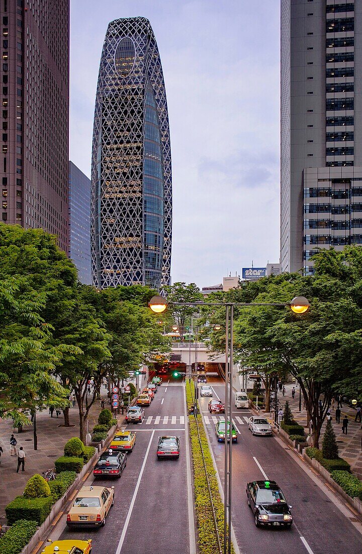 Cocoon Building in Nishi Shinjuku Tokyo city, Japan, Asia