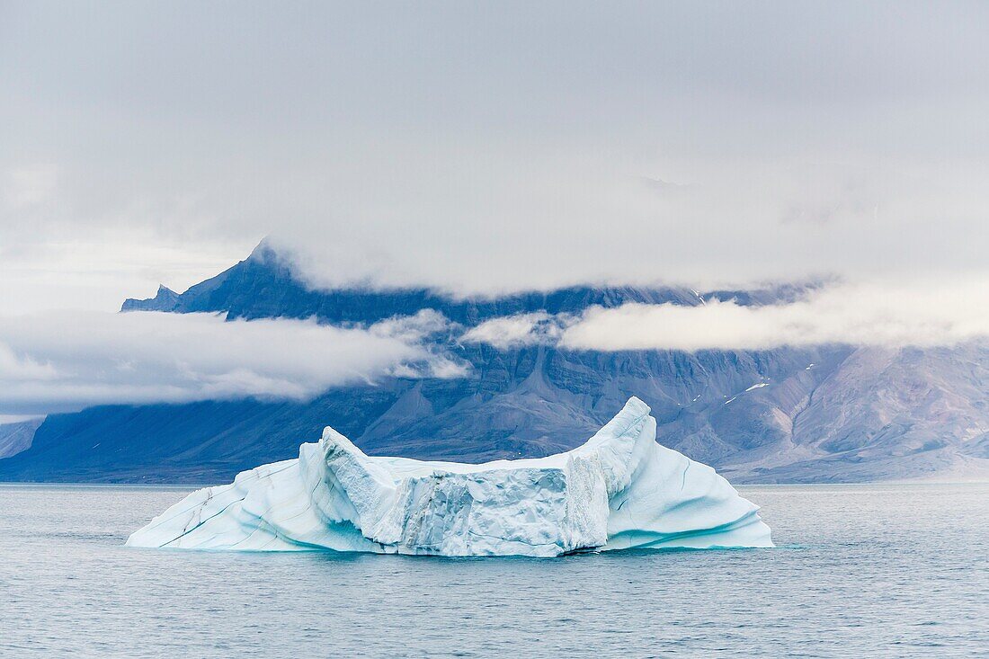 Iceberg in Kong Oscar Fjord, Northeast Greenland