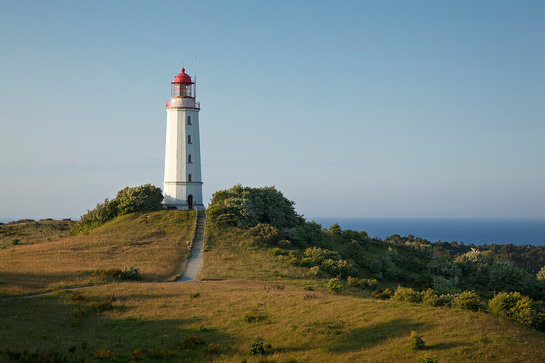 Leuchtturm auf dem Dornbusch, Insel Hiddensee, Nationalpark Vorpommersche Boddenlandschaft, Ostsee, Mecklenburg-Vorpommern, Deutschland