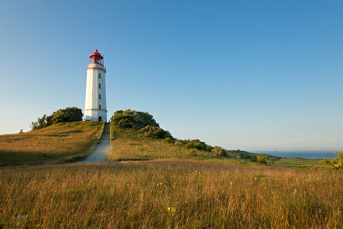 Leuchtturm auf dem Dornbusch, Insel Hiddensee, Nationalpark Vorpommersche Boddenlandschaft, Ostsee, Mecklenburg-Vorpommern, Deutschland