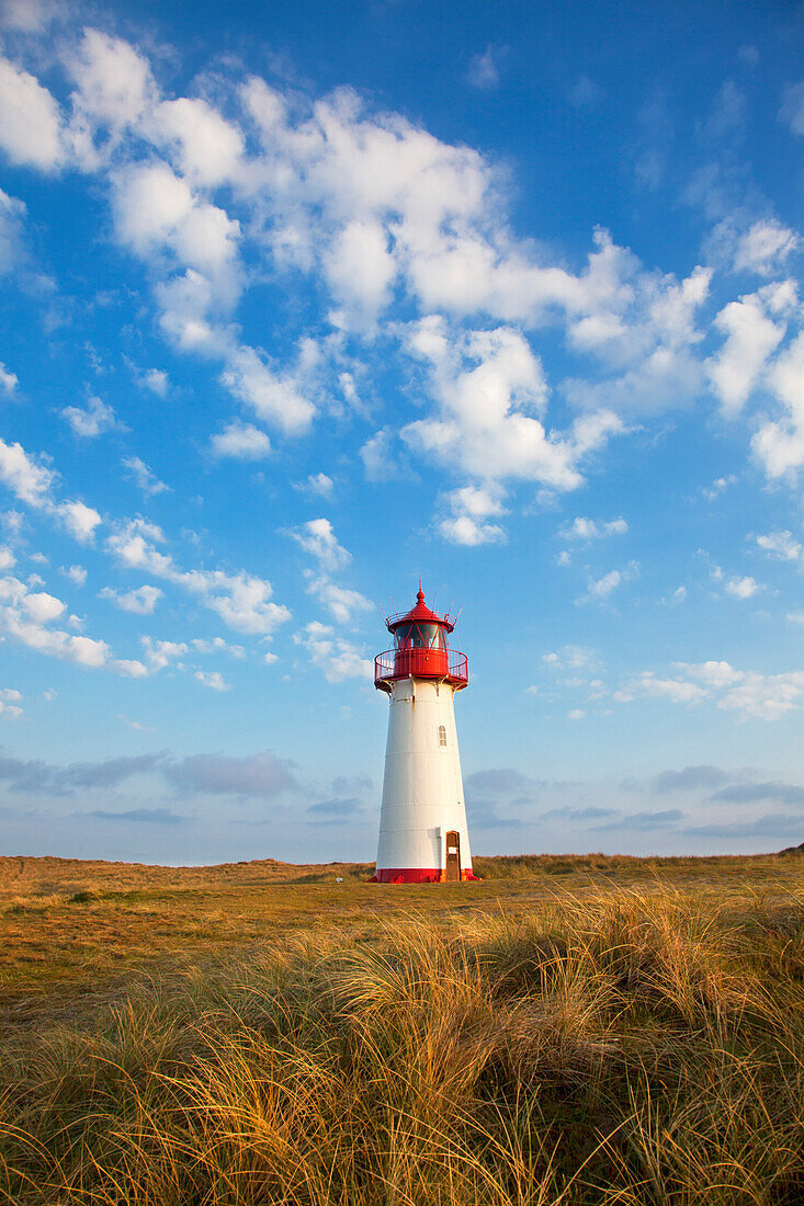 List West lighthouse, Ellenbogen peninsula, Sylt island, North Sea, North Friesland, Schleswig-Holstein, Germany