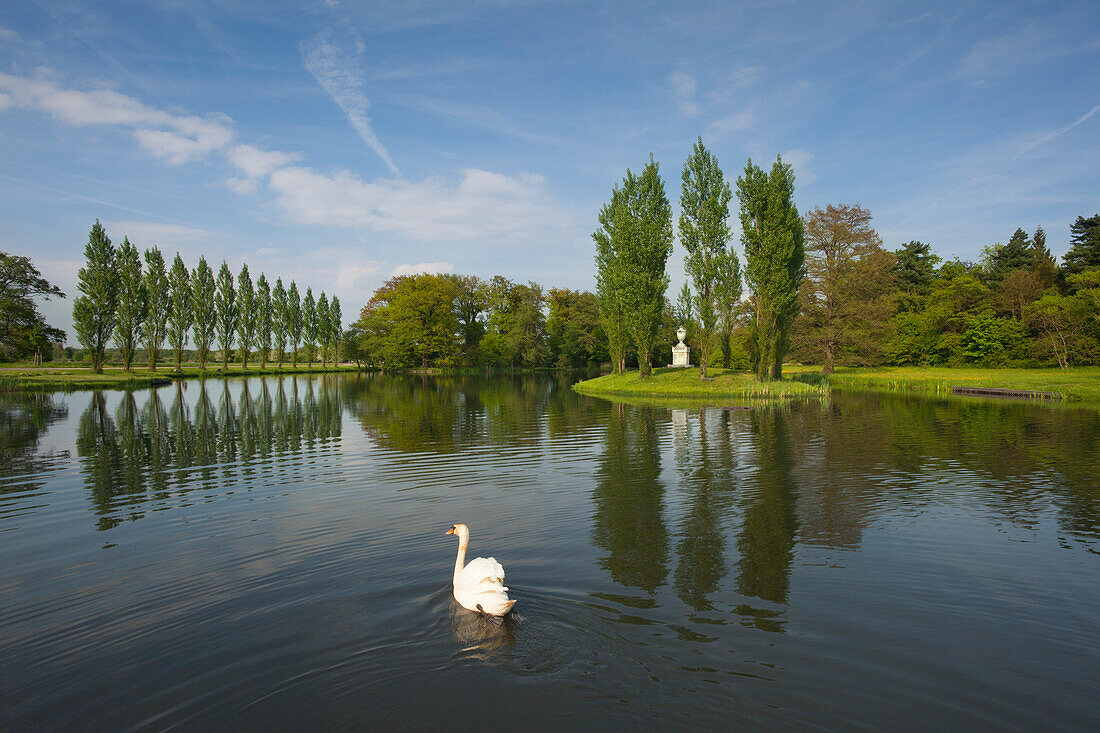 Rousseau-Insel, Wörlitz, UNESCO Welterbe Gartenreich Dessau-Wörlitz, Sachsen-Anhalt, Deutschland