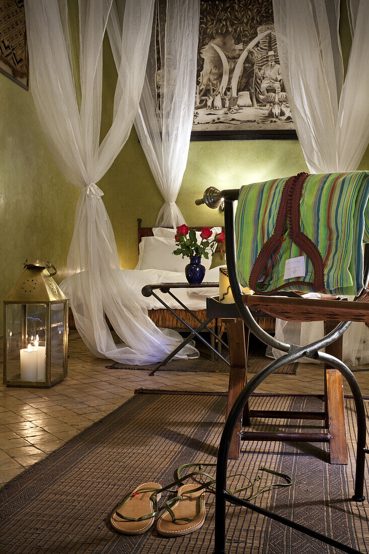 Guest room, Dar Les Cigognes, Marrakech, Morocco