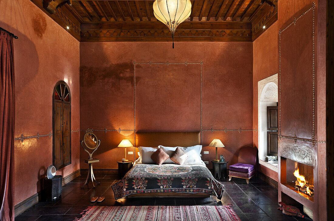 Schlafzimmer in Zimmer 19, El Fenn, Marrakesch, Marokko
