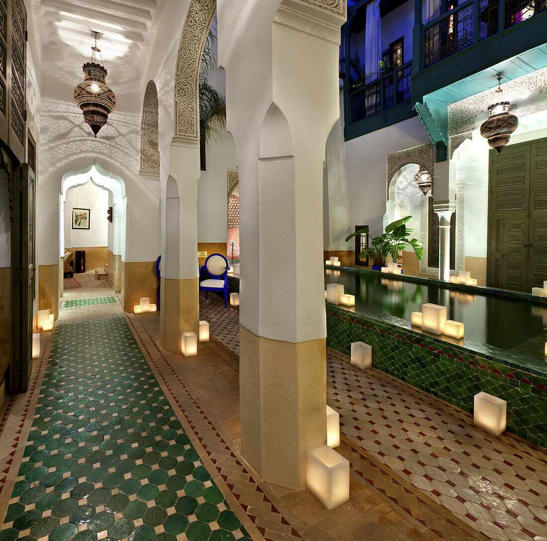 Courtyard, Riad Farnatchi, Marrakech, Morocco