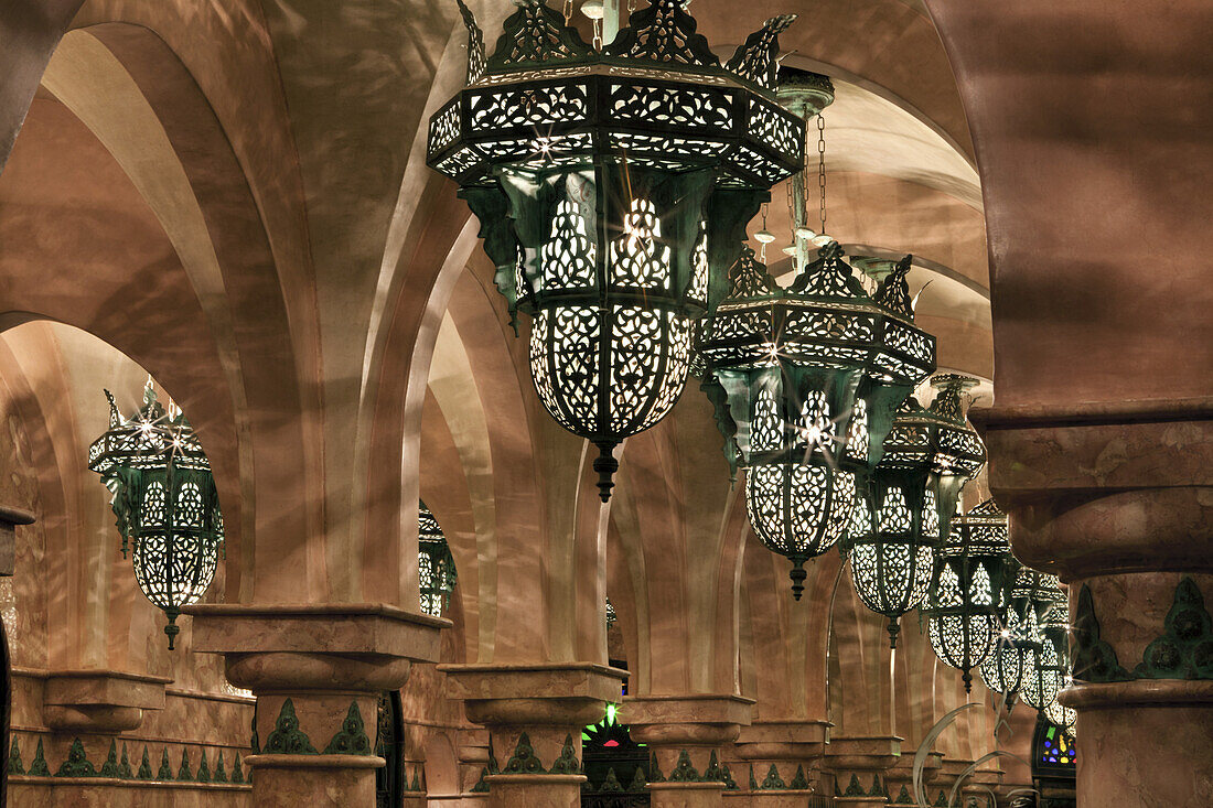 Lampen in der Spa, La Sultana, Marrakesch, Marokko