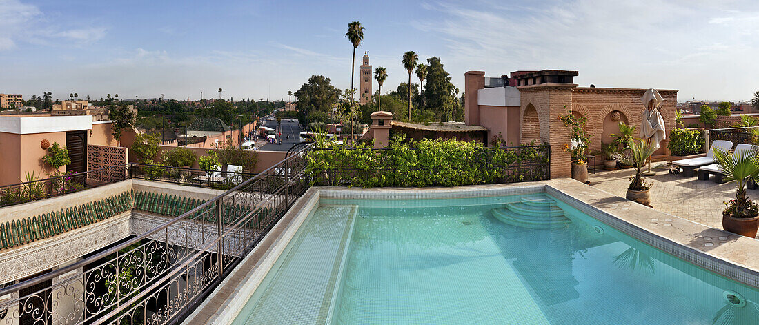 Dachterrasse mit Pool, Villa des Orangers, Marrakesch, Marokko